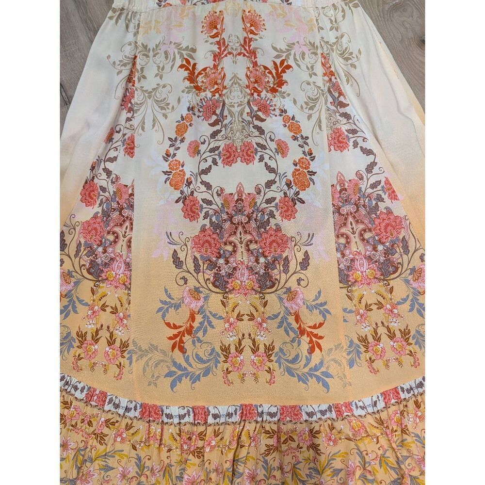 City Chic XL Boho Hi Lo Maxi Dress Festival Cottagecore Prairie Floral V Neck - Picture 12 of 15